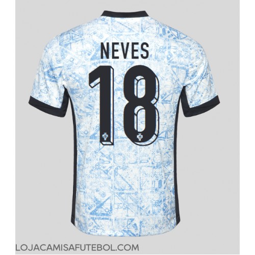 Camisa de Futebol Portugal Ruben Neves #18 Equipamento Secundário Europeu 2024 Manga Curta